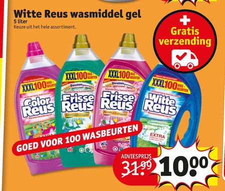 Witte Reus   wasmiddel folder aanbieding bij  Kruidvat - details