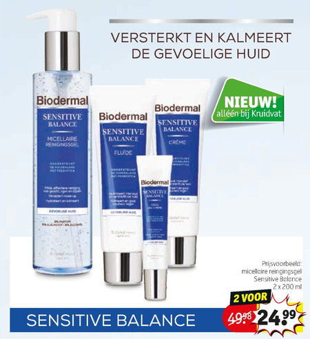 Biodermal   gezichtsverzorging, gezichtsreiniging folder aanbieding bij  Kruidvat - details