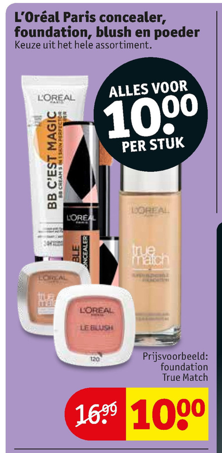 L Oreal   concealer, gezichtspoeder folder aanbieding bij  Kruidvat - details