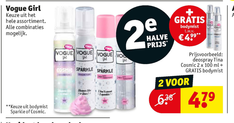 Vogue   deodorant, douchegel folder aanbieding bij  Kruidvat - details