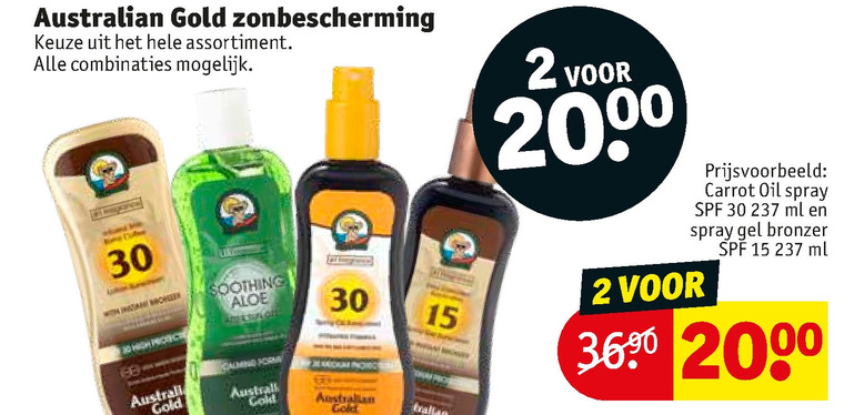 Australian Gold   aftersun, zonnebrandolie folder aanbieding bij  Kruidvat - details