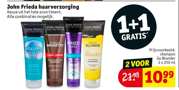 John Frieda   shampoo, haarverzorging folder aanbieding bij  Kruidvat - details