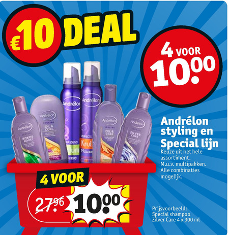 Andrelon   shampoo, haargel folder aanbieding bij  Kruidvat - details