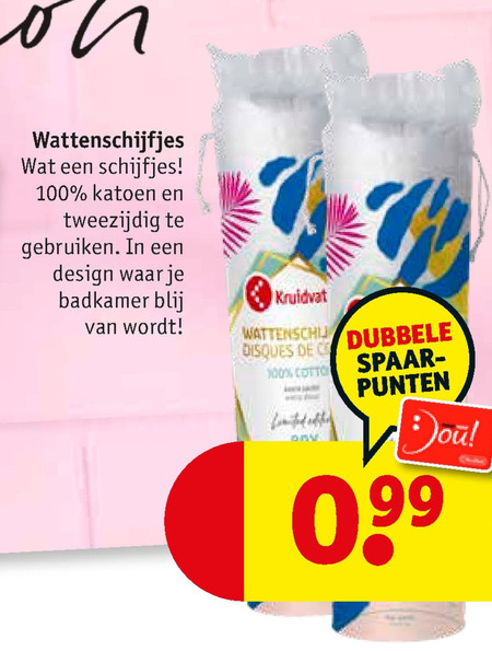 Kruidvat Huismerk   wattenschijfjes folder aanbieding bij  Kruidvat - details