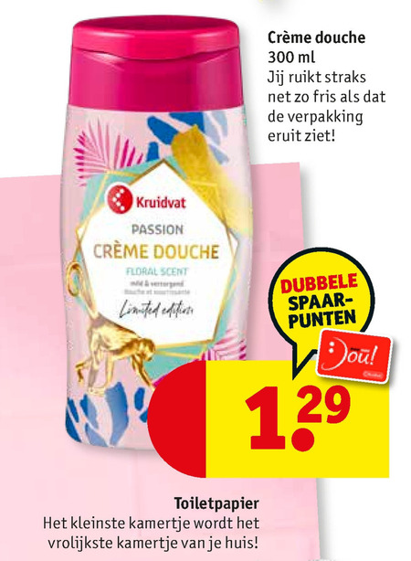 Kruidvat Huismerk   douchegel folder aanbieding bij  Kruidvat - details