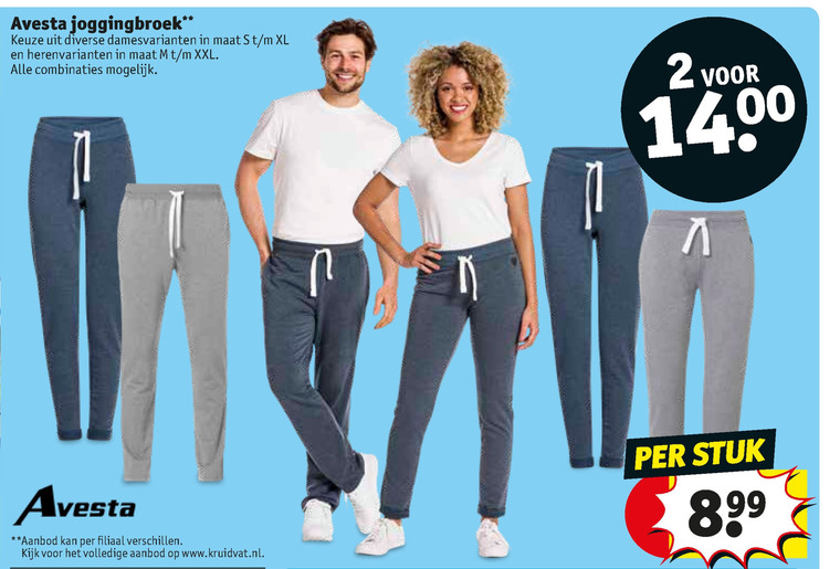 dames joggingbroek, heren joggingbroek folder aanbieding Kruidvat - details