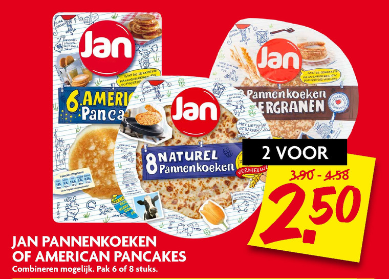 Jan   pannenkoek folder aanbieding bij  Dekamarkt - details