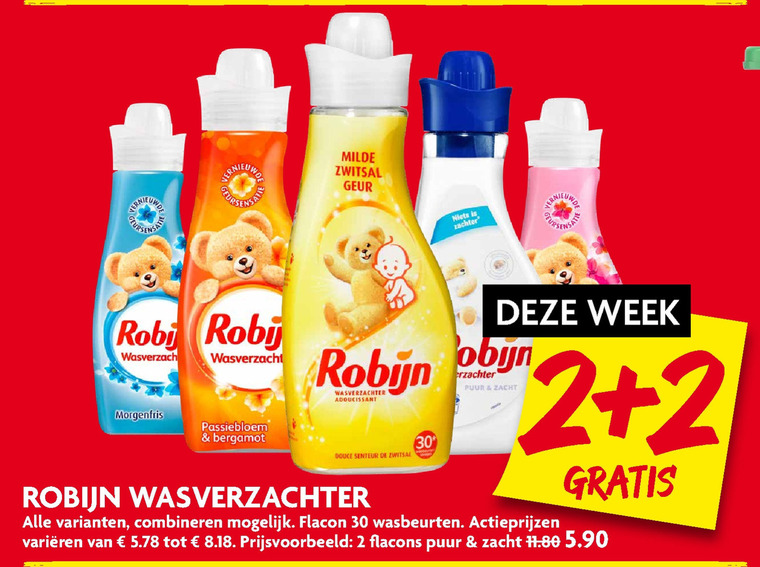 Robijn   wasverzachter folder aanbieding bij  Dekamarkt - details