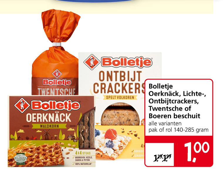 Bolletje   beschuit, knackebrod folder aanbieding bij  Jan Linders - details