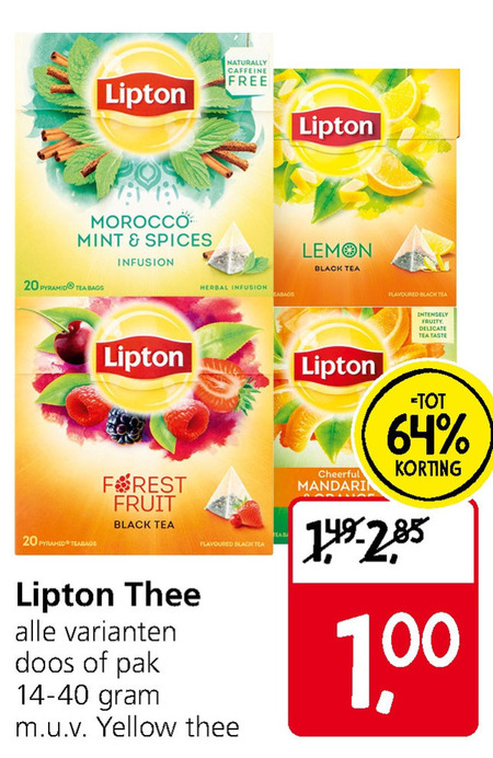 Lipton   thee folder aanbieding bij  Jan Linders - details