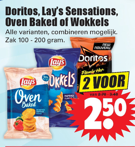 Doritos   zoutje, chips folder aanbieding bij  Dirk - details