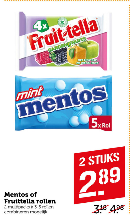 Fruit-Tella   snoep folder aanbieding bij  Coop - details