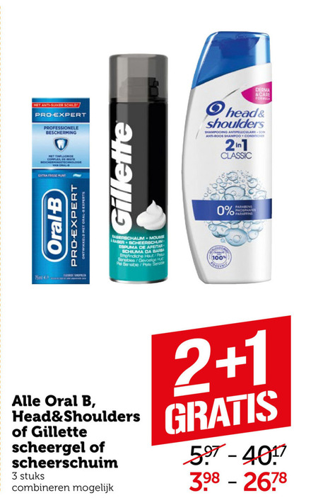 Oral-B   tandpasta, scheergel folder aanbieding bij  Coop - details