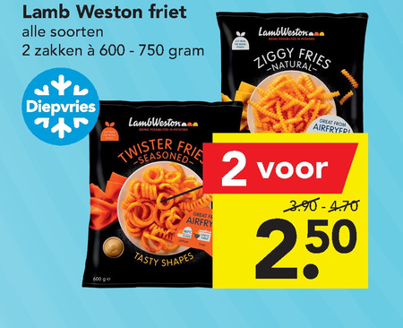 Lamb and Weston   patat folder aanbieding bij  Deen - details