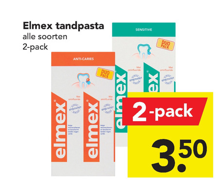 Elmex   tandpasta folder aanbieding bij  Deen - details