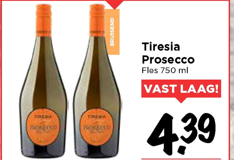 Tiresia   prosecco folder aanbieding bij  Vomar - details