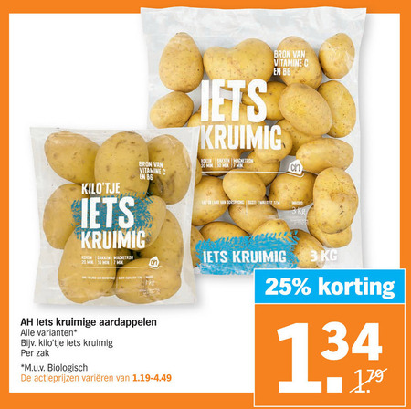 Albert Heijn Huismerk   aardappelen folder aanbieding bij  Albert Heijn - details