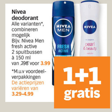 Nivea   deodorant folder aanbieding bij  Albert Heijn - details