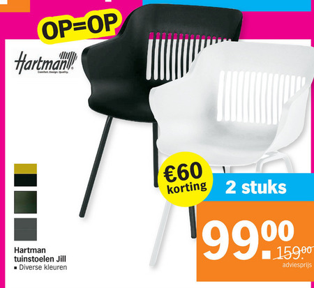 Zwaaien geestelijke omverwerping Hartman tuinstoel folder aanbieding bij Albert Heijn - details