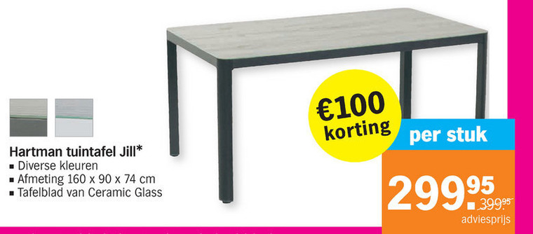 Hartman   tuintafel folder aanbieding bij  Albert Heijn - details