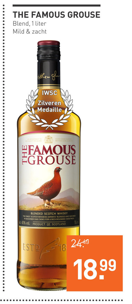 Famous Grouse   whisky folder aanbieding bij  Gall & Gall - details