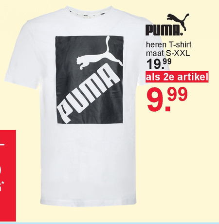 Puma   heren t-shirt folder aanbieding bij  Scapino - details