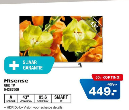 Hisense   4k ultrahd televisies folder aanbieding bij  Electroworld - details