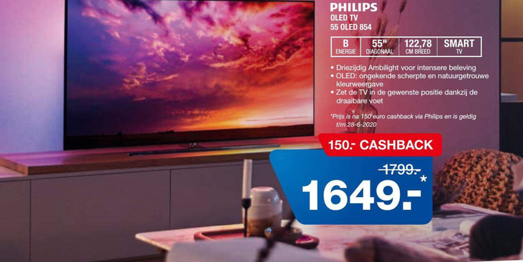 Philips   4k ultrahd televisies folder aanbieding bij  Electroworld - details