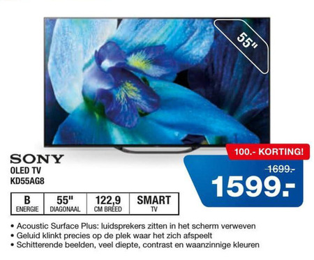 Sony   oled televisie, 4k ultrahd televisies folder aanbieding bij  Electroworld - details