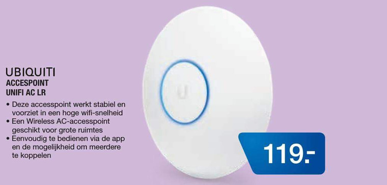 Ubiquiti   wireless range extender folder aanbieding bij  Electroworld - details