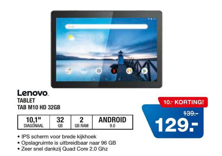 Lenovo   tablet folder aanbieding bij  Electroworld - details