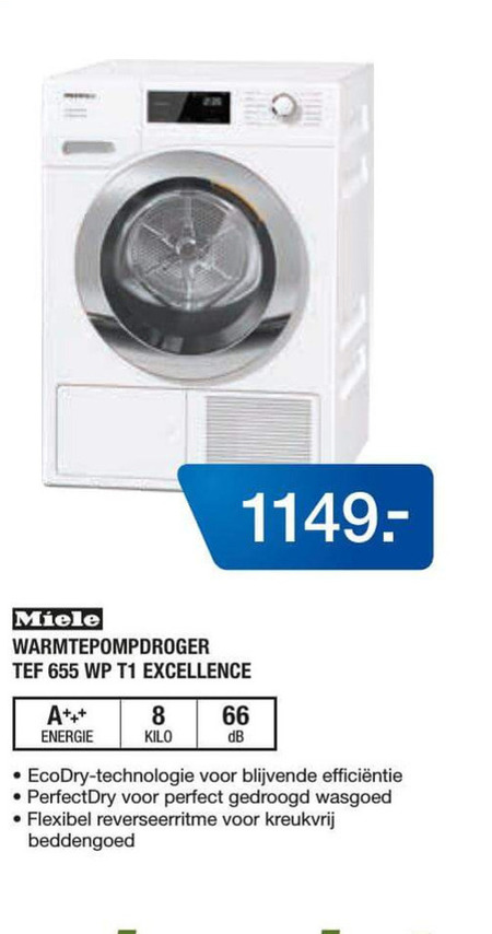 Miele   warmtepompdroger folder aanbieding bij  Electroworld - details