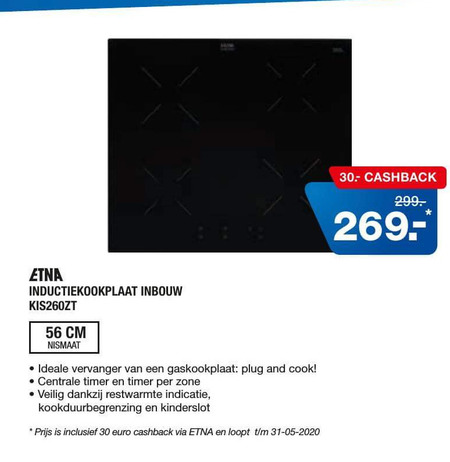 Etna   inductiekookplaat folder aanbieding bij  Electroworld - details