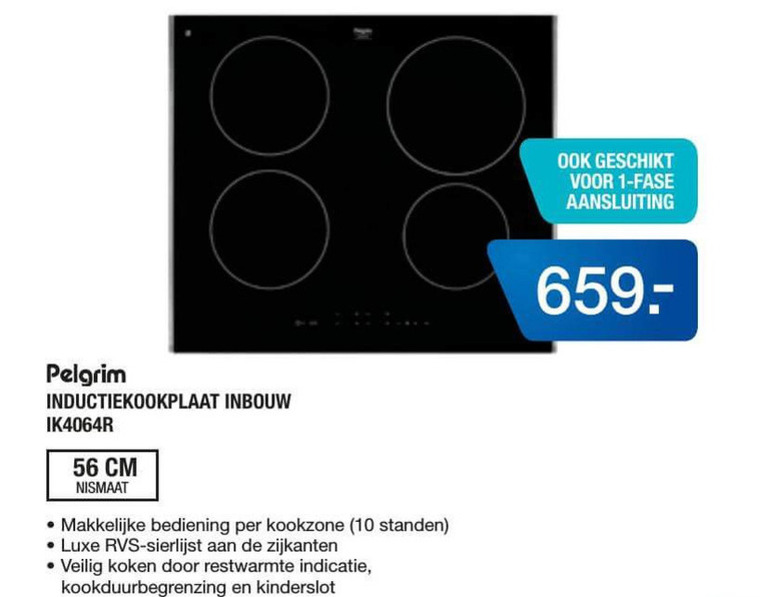 Pelgrim   inductiekookplaat folder aanbieding bij  Electroworld - details