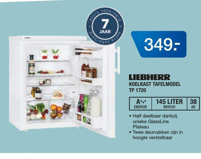 Liebherr   tafelmodel koelkast folder aanbieding bij  Electroworld - details