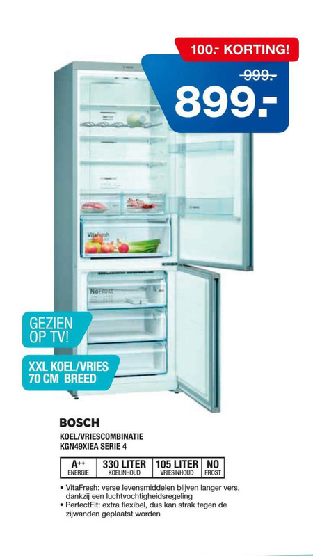 Bosch   koelvriescombinatie folder aanbieding bij  Electroworld - details