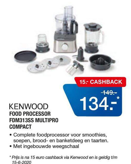 Kenwood   foodprocessor folder aanbieding bij  Electroworld - details