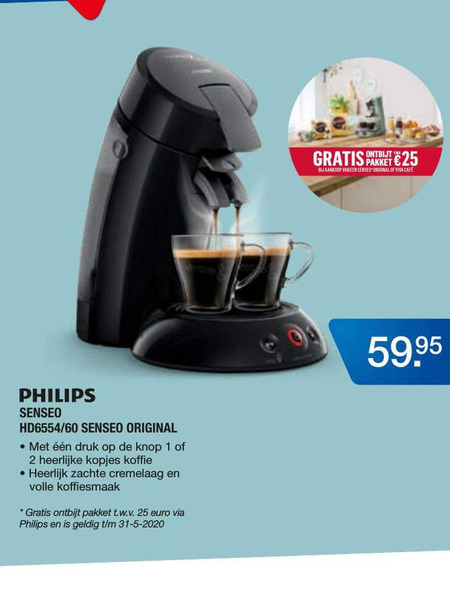 Philips   koffiepadmachine folder aanbieding bij  Electroworld - details