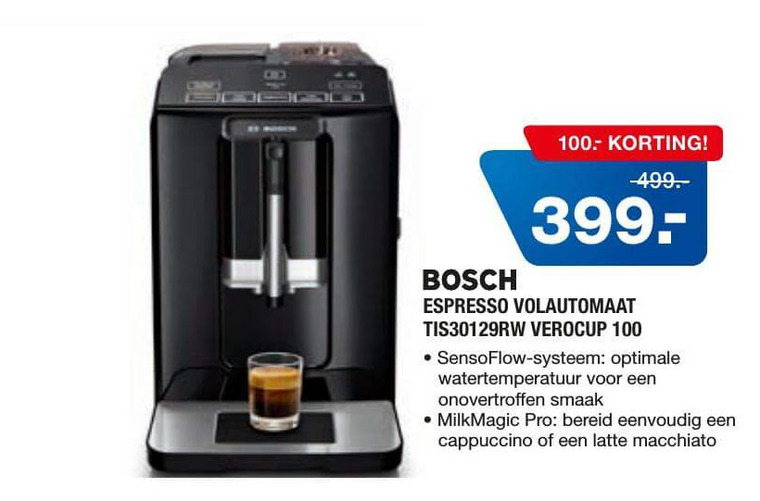 Bosch   espressoapparaat folder aanbieding bij  Electroworld - details