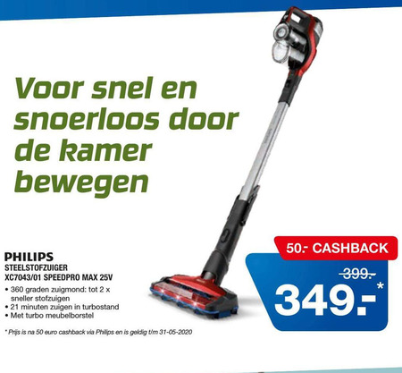 Philips   steelstofzuiger folder aanbieding bij  Electroworld - details