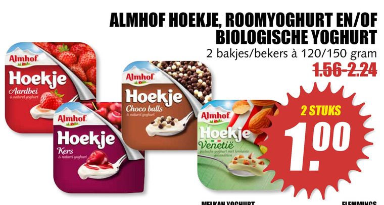 Almhof   toetje, vruchtenyoghurt folder aanbieding bij  MCD Supermarkt Basis - details