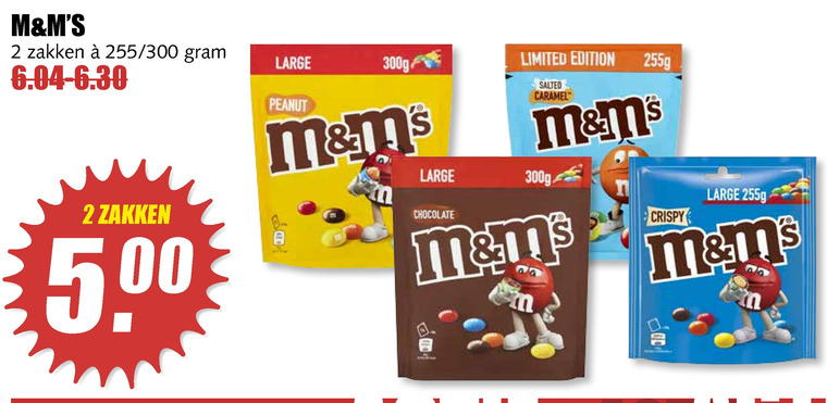 M en Ms   chocolade, chocoladepindas folder aanbieding bij  MCD Supermarkt Basis - details