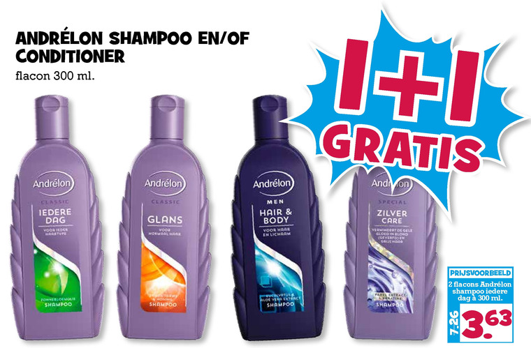 Andrelon   shampoo, conditioner folder aanbieding bij  Boons Markt - details