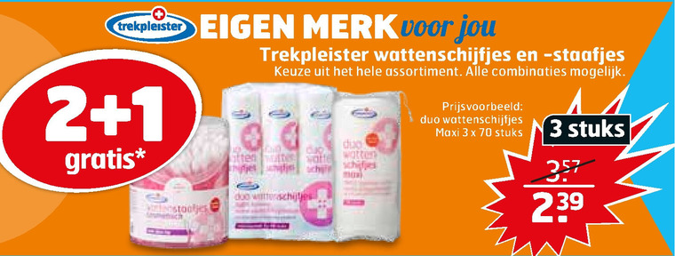 Trekpleister Huismerk   wattenschijfjes, wattenstaafjes folder aanbieding bij  Trekpleister - details