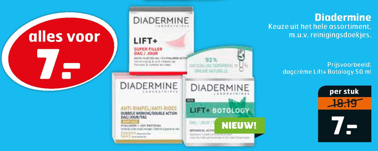 Diadermine   dagcreme, gezichtsreiniging folder aanbieding bij  Trekpleister - details