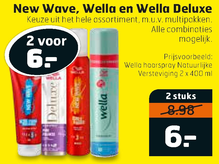 Wella   hairspray, haargel folder aanbieding bij  Trekpleister - details