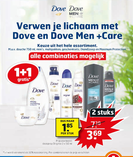 Dove   deodorant, bodylotion folder aanbieding bij  Trekpleister - details