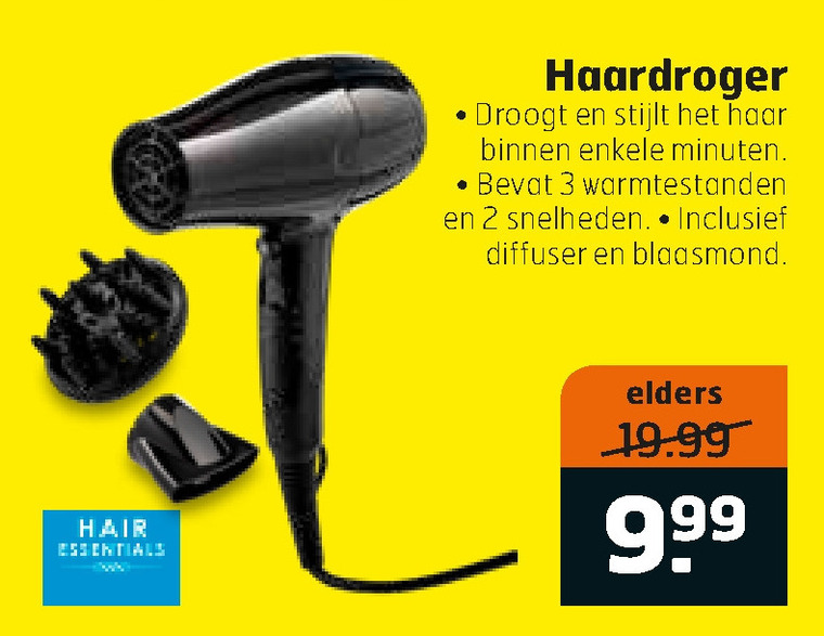 Hair Essentials   fohn folder aanbieding bij  Trekpleister - details