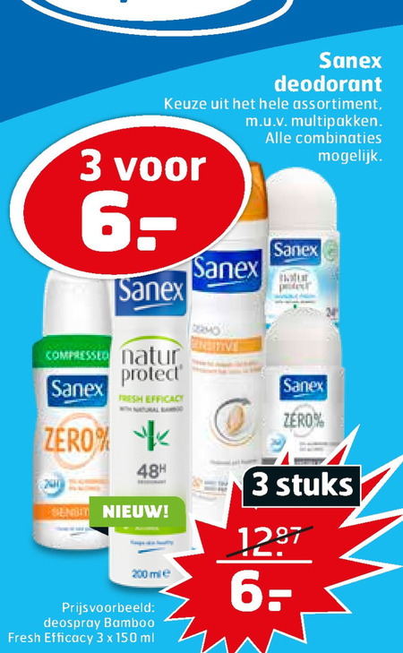 Sanex   deodorant folder aanbieding bij  Trekpleister - details