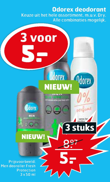 Odorex   deodorant folder aanbieding bij  Trekpleister - details